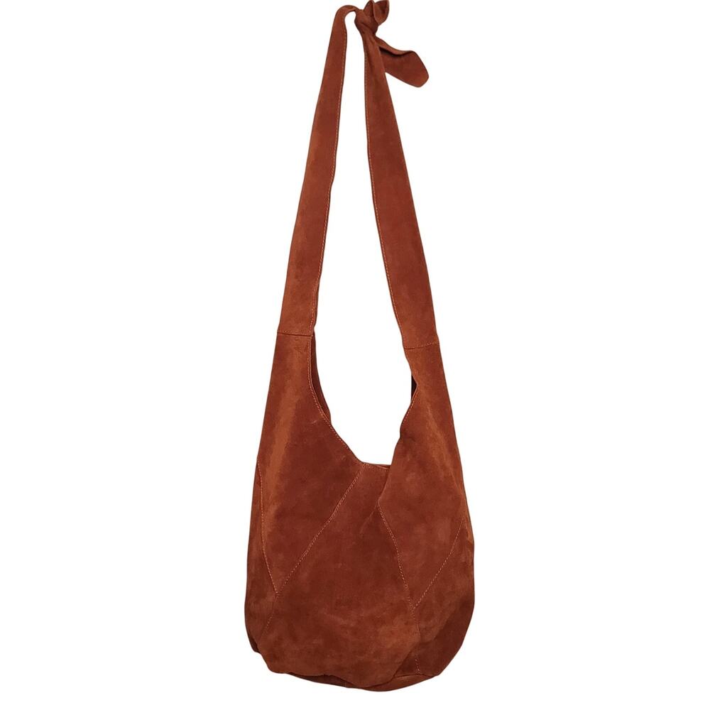 Free People Terracotta Suede Shoulder Bag